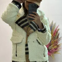 کاپشن ببعی با یقه فوتر