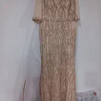 لباس سنگ دوزی شده نو رنگ کرم طلایی از سایز ۴۴تا ۴۸|لباس|رشت, حومه رشت|دیوار