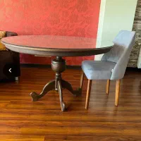 میز نهار خوری گرد با ۴ عدد صندلی