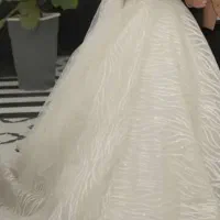 لباس عروس مدل پرنسسی سنگدوزی شده