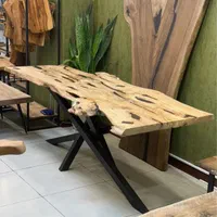 میز نهارخوری هشت نفره روستیک چوب ممرز