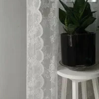 پرده انگلیش هوم  سفید آکبند وگیپور شاین، رنگ نباتی