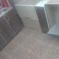 ۶متر کابینت MDF تمیز با هود و سینک ظرفشویی|جاکفشی، کمد، دراور|رامهرمز, |دیوار
