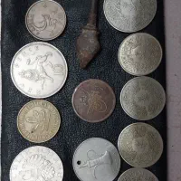 سکه قدیم شمایل امام علی،شاباش طاووس سکه پهلوی،نقره