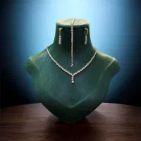 سرویس نقره با نگین grin باساعت نقره|جواهرات|تبریز, |دیوار