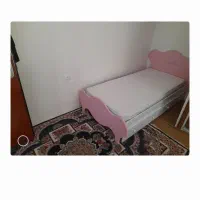 تخت خواب نوجوان به همراه تشک و بوفه چوبی|تخت و سرویس خواب|شوط, |دیوار