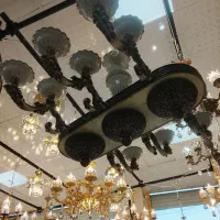 لوستر۱۲شعله برنزی|لوستر و چراغ آویز|تبریز, |دیوار