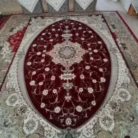 فرش 700شانه زمینه لاکی 2عدد