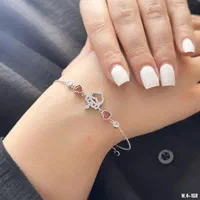 دستبند نقره تاج قلب کد love%12 فلکه دانشگاه