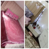 تخت خواب سالم با دوتا پاتختی وتشک