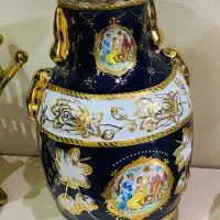 گلدان طرح سه دختر سرمه ای آجیل خوری و میوه خوری|ظروف سرو و پذیرایی|رشت, منظریه|دیوار