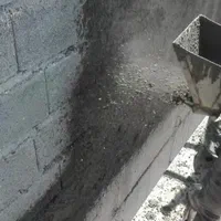 سیمان کاری با دستگاه بادی بدونه برق