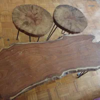 میز پذیرایی اسلپ طبیعی چوب انجیر