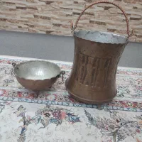 سطل آشغال وآجیل خوری مسی|کلکسیون اشیاء عتیقه|ورامین, ریحان آباد|دیوار