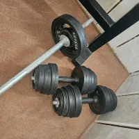 میز پرس 10کاره تاشو همراه با هالتر و وزنه|تجهیزات ورزشی|شهرضا, |دیوار