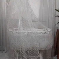 تخت نوزاد کنار مادر کاملا چوب مدل ترک