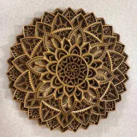 تابلو مولتی لایر چوبی طرح اسلیمی سایز بزرگ