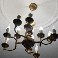 لوستر برنجی ۱۲شاخه|لوستر و چراغ آویز|رشت, معلم|دیوار