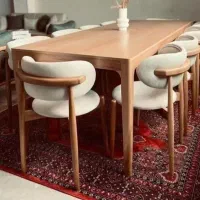 حراج ۴ نفره ناهارخوری رنگ پارچه کرم ۳۴۸۰۰