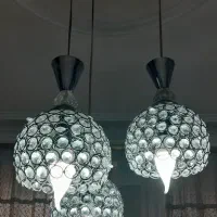 لوستر ۳ تایی کریستالی آشپزخانه و اتاق خواب