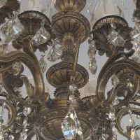 لوستر برنز ۱۲ شعله|لوستر و چراغ آویز|قزوین, |دیوار