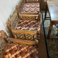 میز صندلی چوبی سنتی