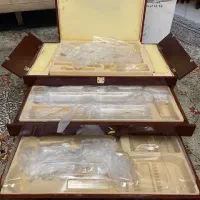 صندوق چوبی۳ طبقه سرویس قاشق و چنگال عروس|ظروف سرو و پذیرایی|تهران, دهکده المپیک|دیوار