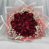 دسته گل روبانی زیبا و خوش قیمت مناسب هدیه