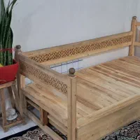 تخت سنتی چوبی کشودار