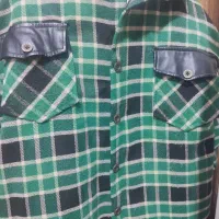 ژاکت پشمی چهار خونه رنگ سبز خوش رنگ