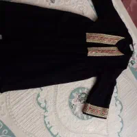 مانتو مزونی مشکی سوزن دوزی
