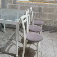 میز غذا خوری دست ساز 4نفر وصندلی 3نفره|میز و صندلی غذاخوری|بهار, |دیوار