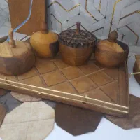قندان چوبی باچوب گردو