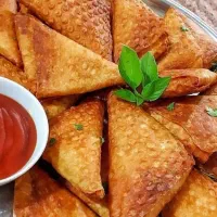 سمبوسه خانگی سرخ شده و سرخ نشده