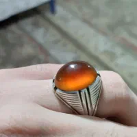 انگشترعقیق زردیمنی