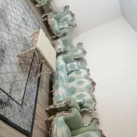 مبل استیل 7نفره با صندلی 4نفره میز عسلی|مبلمان خانگی و میز عسلی|گلستان (تهران), |دیوار