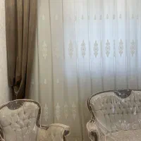 پرده سالن پذیرایی بسیار شیک و تمیز با پارچه ترک