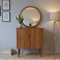 جاکفشی کنسولی شیک  طرح رنگ چوب