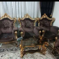 مبل استیل+جلو مبلی+۲عسلی باچوب وپایه های بسیارمحکم|مبلمان خانگی و میز عسلی|تهران, خزانه|دیوار