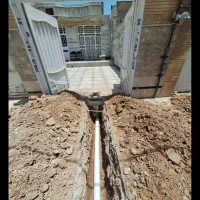 چاله کنی کانال وصل اگو  لوله‌کشی فاضلاب شهری