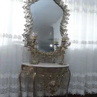 اینه وشمعدان برنز نو