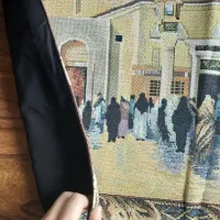 تابلو فرش دستباف ایتالیایی مسجدالنبی مدینه منوره|تابلو فرش|قم, لسانی|دیوار