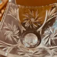 کریستال پیاله خورشیدی اصل لهستان پایه داراجیل خوری