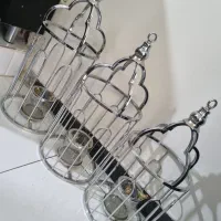 استند دکوری جاشمعی فانوسی استیل