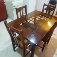 میز چهار نفره نهار خوری تمام چوب سالم|میز و صندلی غذاخوری|کرمان, |دیوار