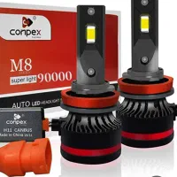 یک جفت هدلایت m8 پایه h4نور وحشتناک.