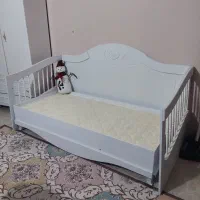 تخت کودک دو منظوره با تشک نو نو