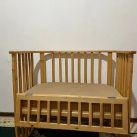 تخت کنار مادر با چوب نایاب سُر(زرین)محافظ دار کودک|تخت و سرویس خواب|چالوس, |دیوار