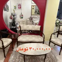 ست مبلمان با میزناهارخوری|مبلمان خانگی و میز عسلی|تهران,  امام زاده قاسم (نیاوران)|دیوار