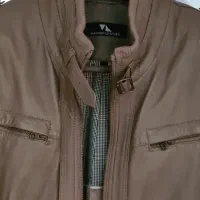 کاپشن چرم اکبنده سایز ایکس لارژ  برند مشهد